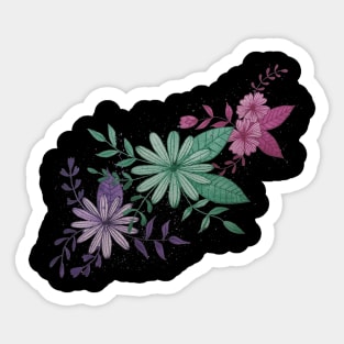 Watercolor Floral Illustration Sticker